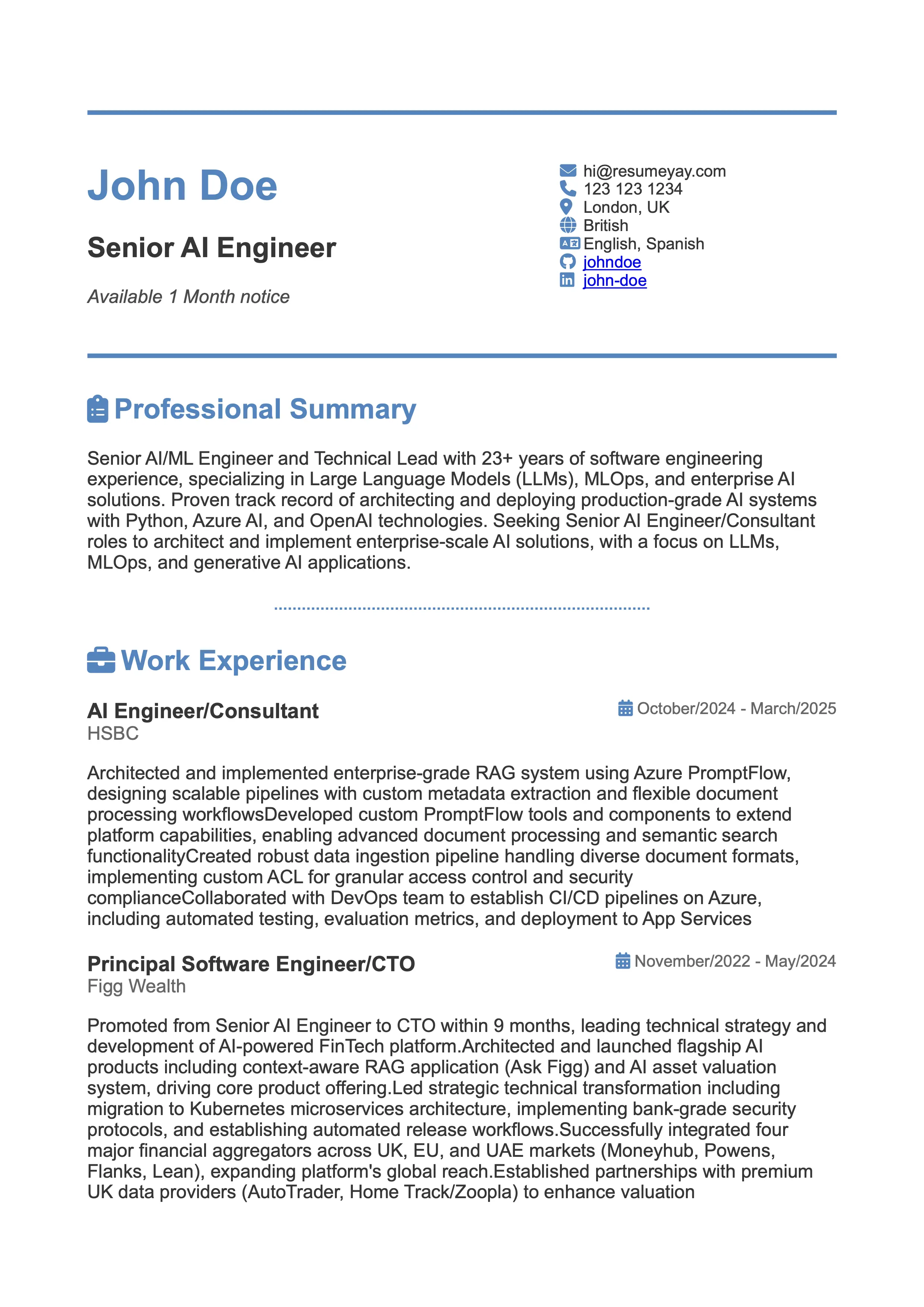 Modern Resume Template